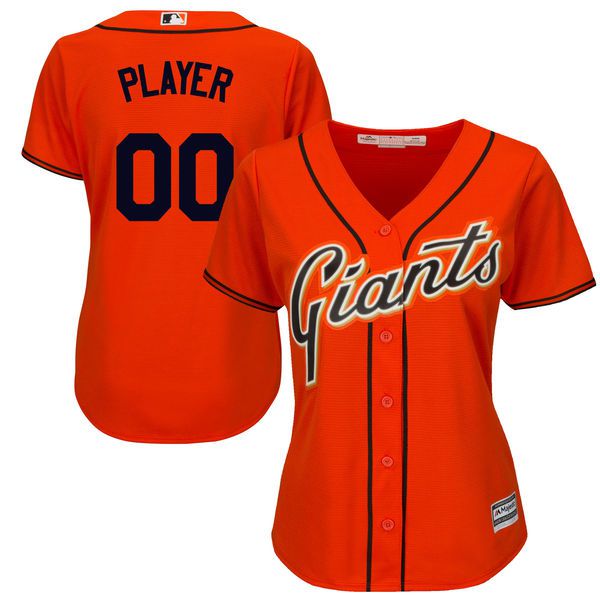 Women San Francisco Giants Majestic Orange Cool Base Alternate MLB Jersey